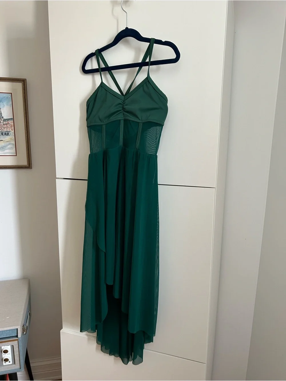 Weissman Deep Green High-Low Contemporary Lyrical Dance Dress - LC